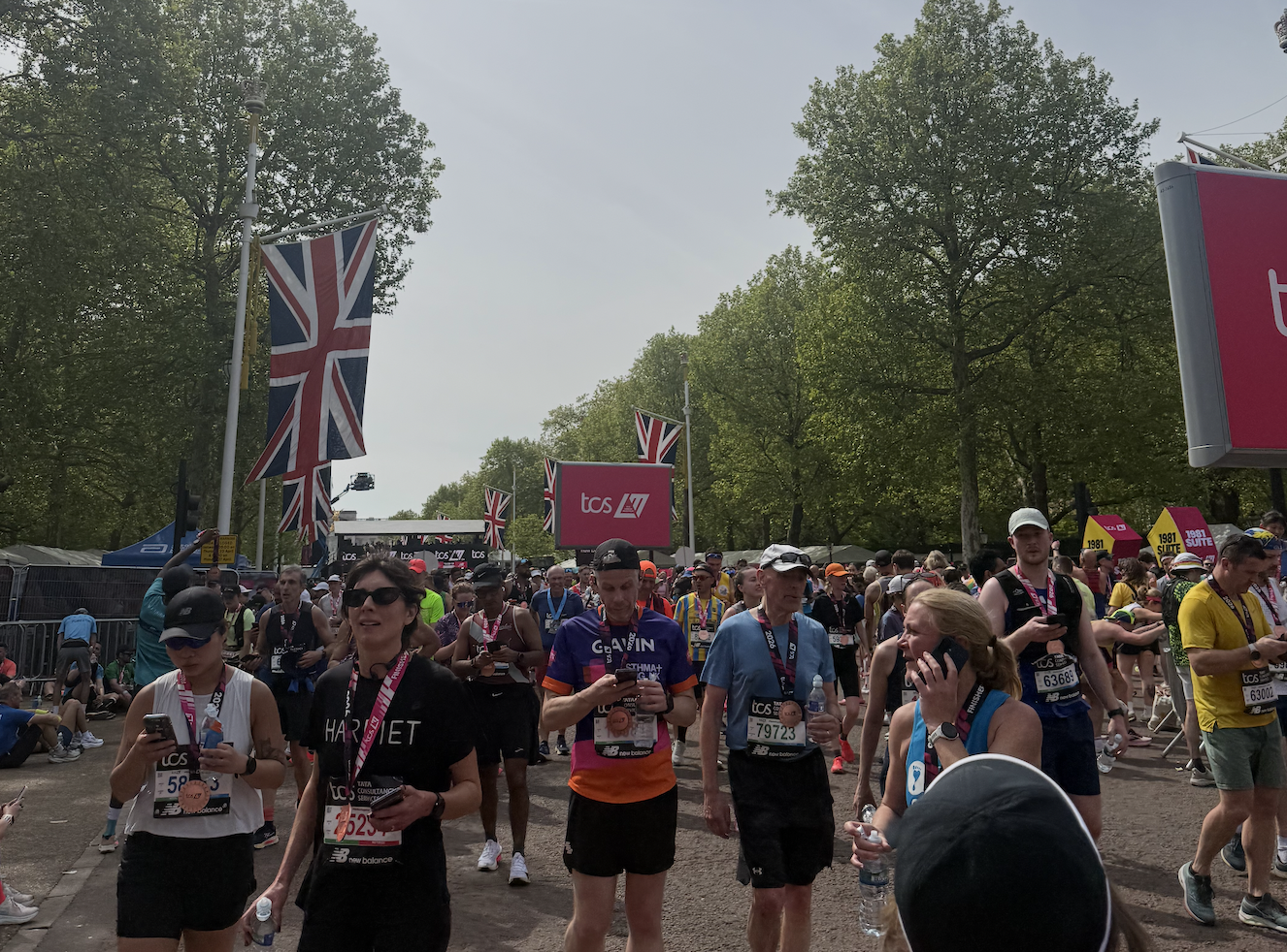 The medal, after the finish.